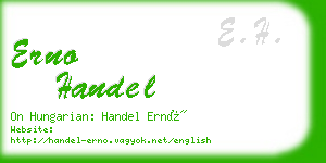 erno handel business card